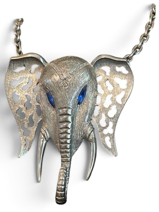 Celebrity Jewelry - 1970’s Celebrity NY Oversized Elephant Statement Necklace